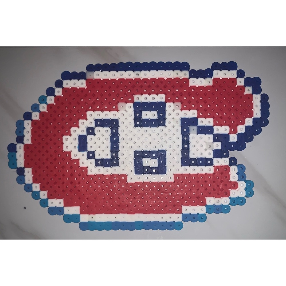 Montreal Canadiens Large Logo Made from Perler Beads - Brand New